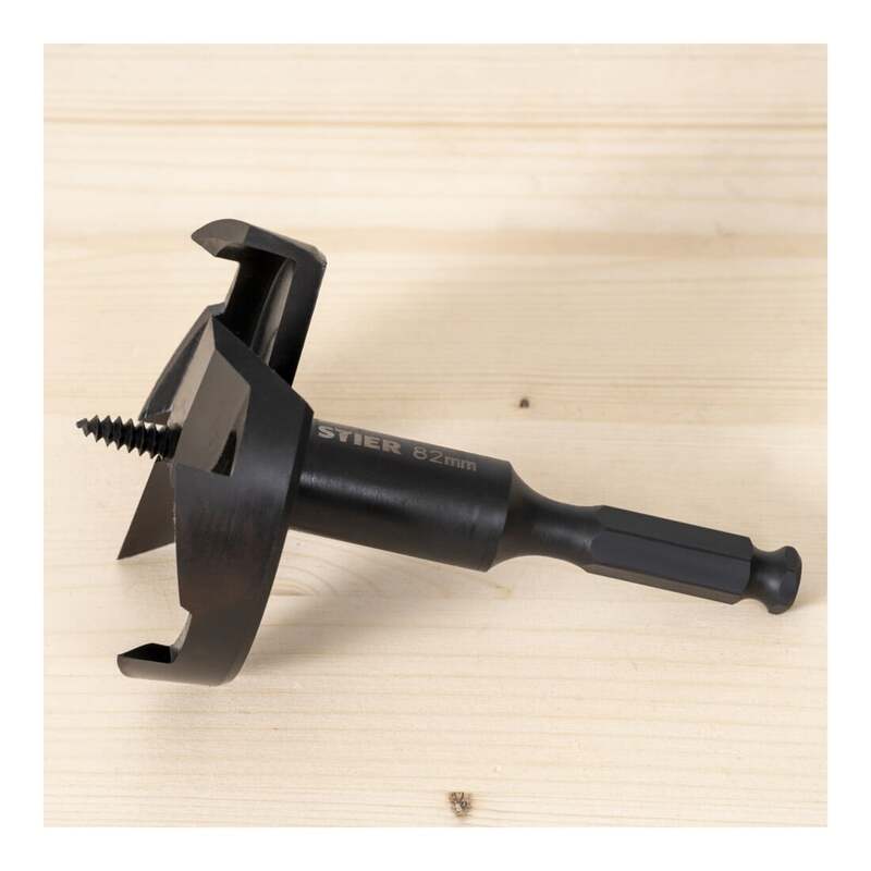 STIER Forstnerbohrer 82 mm selbstzuführend für Kork Hartholz MDF - 4251709636212