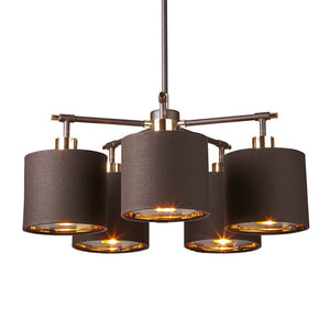B-Ware Elstead Hängeleuchte Pendelleuchte Balance Deckenlampe E27 Braun-Messing 5-flg