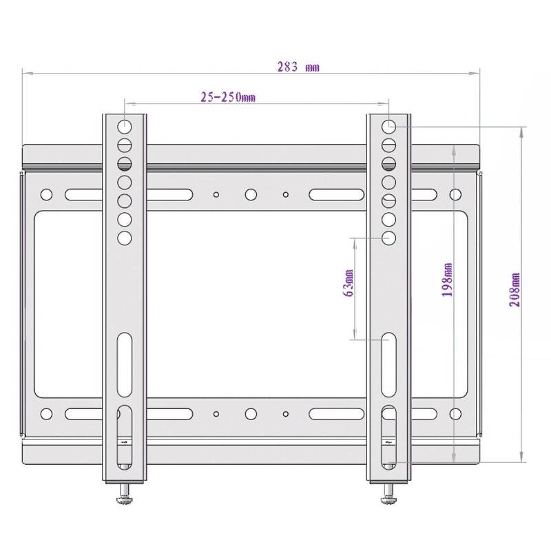 SPEAKA TV-WH SLIM FIX 14Z-42Z Wandhalterung 25kg schwarz VESA 75-200mm - 4016138873986