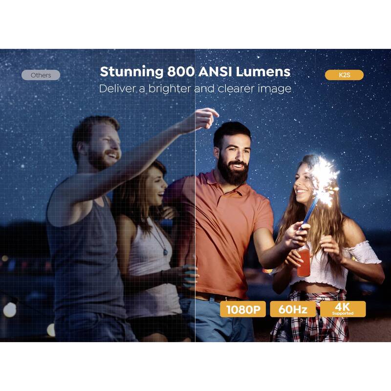 Yaber K2S 1080P Projektor 800 ANSI-Lumen 4K Unterstützung JBL Lautsprecher - 6975710733057
