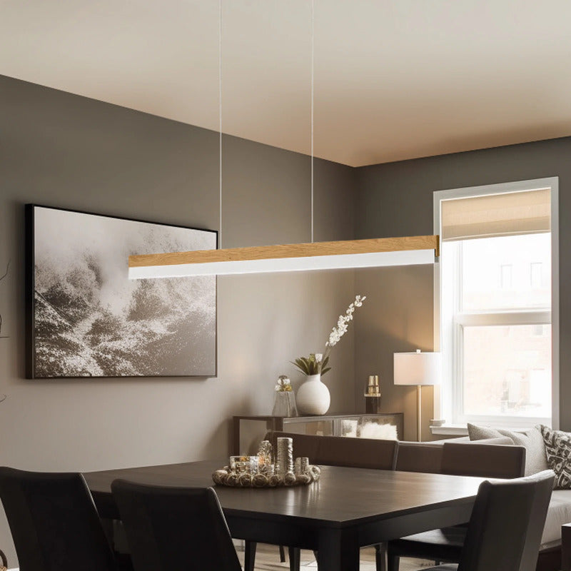 Quitani Hängeleuchte Pendelleuchte LED Eiche Nickel verstellbar Keijo 103 cm168 - 4251911762235
