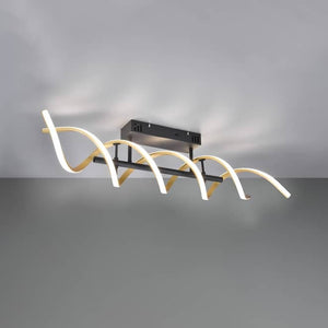 B-Ware Trio Lighting LED Deckenleuchte Deckenlampe Sequence dimmbar CCT messing matt