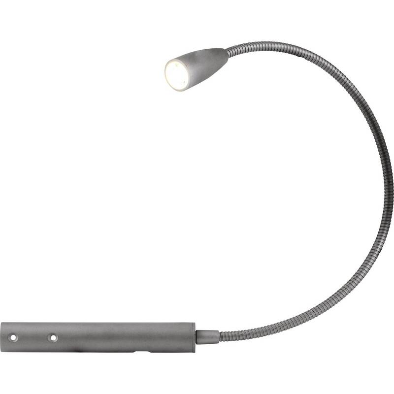 LED-Nachttischlampe BERTA 1.5W Warmweiß Flexarm Silber Heitronic 40cm - 4002940277456