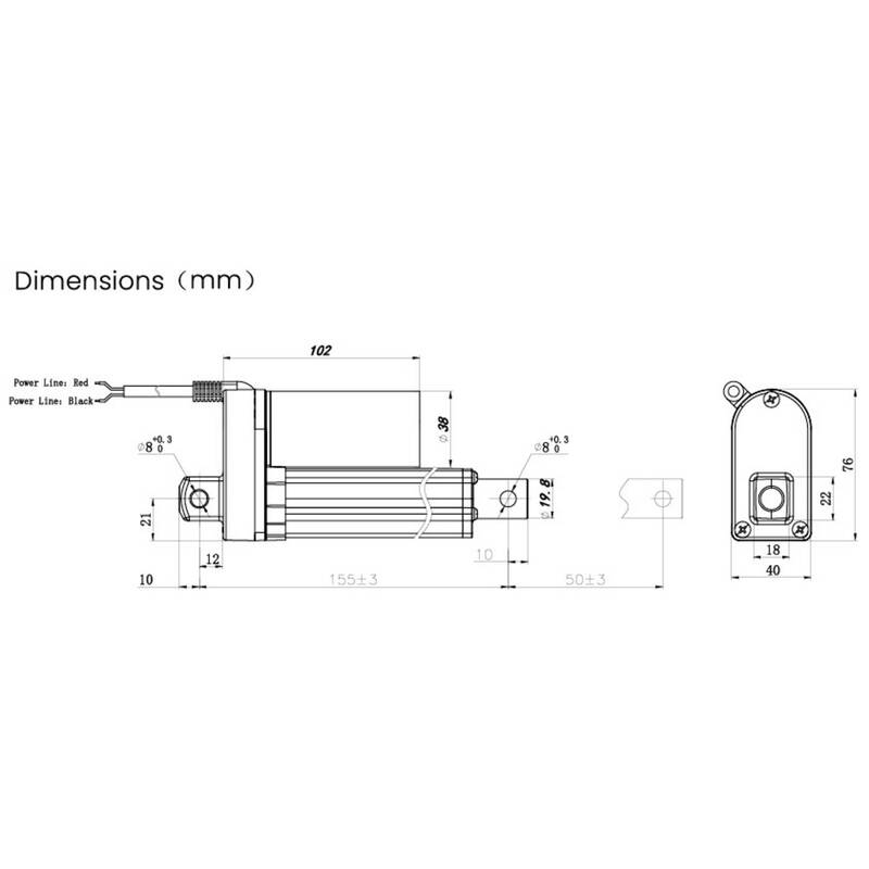 TRU COMPONENTS Elektrozylinder TC24-50-1000 24V DC Schubkraft 1000N Hublänge - 4064161472027