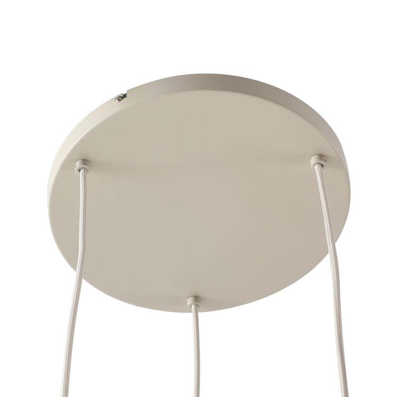 Lindby Hängelampe Hängeleuchte Ovelia LED Pendelleuchte dimmbar beige 3-flammig - 4251911775273