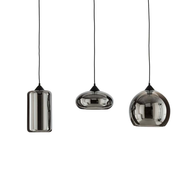 Lindby Pendelleuchte Hängeleuchte Marla LED Lampe 3-flg. dimmbar rauchgrau 102cm - 4251096569766