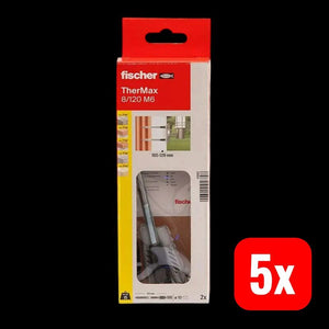 5x B-Ware Fischer Abstandsmontagesystem Thermax M6 8mm 120mm Befestigungssystem 2 Stück