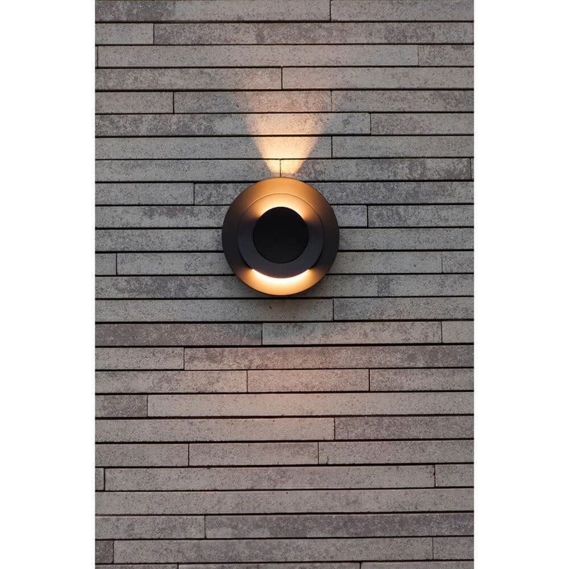 Lutec Außenleuchte Wandleuchte Moov LED Gartenlampe anthrazit IP54 68x21cm - 6939412016436