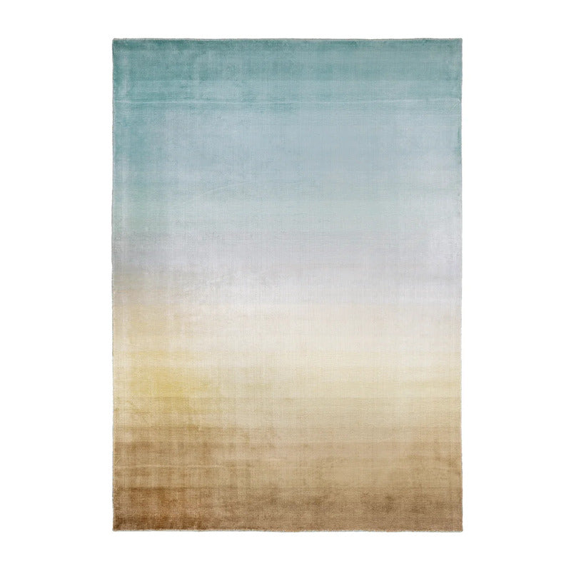 Sitzfeldt Teppich Bodenbelag Ombre Loom aqua gold 170 x 240 cm Tencel Baumwolle - 4251384244351