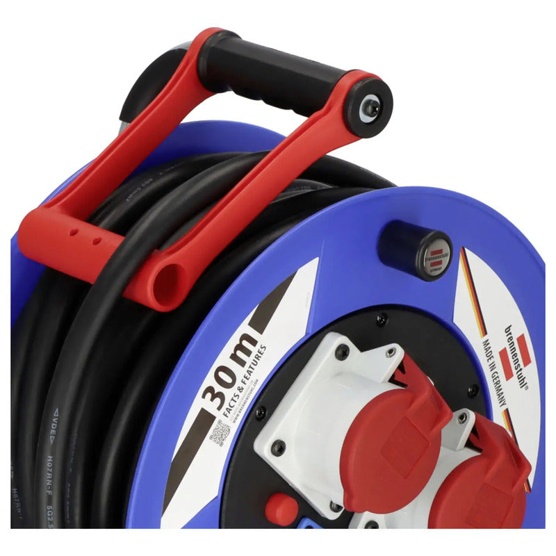 Brennenstuhl Kabeltrommel 30 m CEE-Stecker 16 A 5polig IP44 Schwarz - 4007123687497