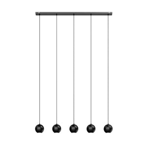 B-Ware Euluna Pendelleuchte Midnight Deckenlampe Hängeleuchte 5-flammig GU10 Schwarz