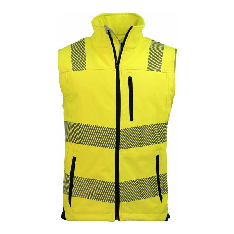 Asatex Warnweste Sicherheitsweste Trendline Softshell Gr. 3XL gelb schwarz mit - 4029201162979