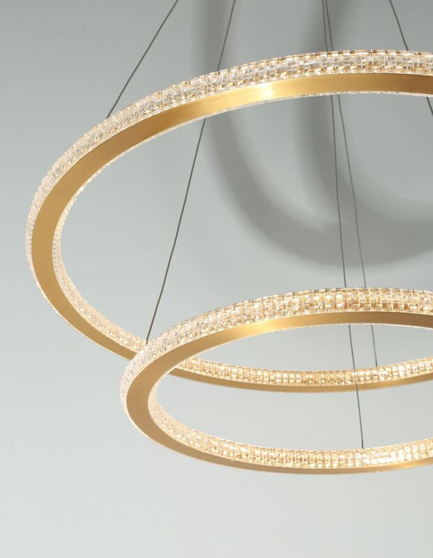 Nova Luce Pendelleuchte Hängeleuchte CILION LED Messing Warmweiß dimmbar 60 cm - 5212017429810