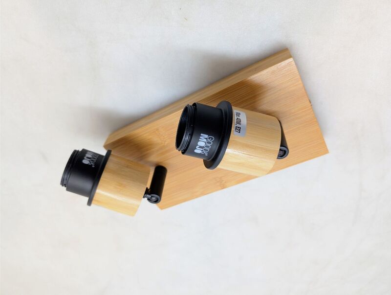 GOOD&MOJO Tischleuchte Holz verstellbar 2-flammig LED Lampe Leuchte natur - 8716248089180