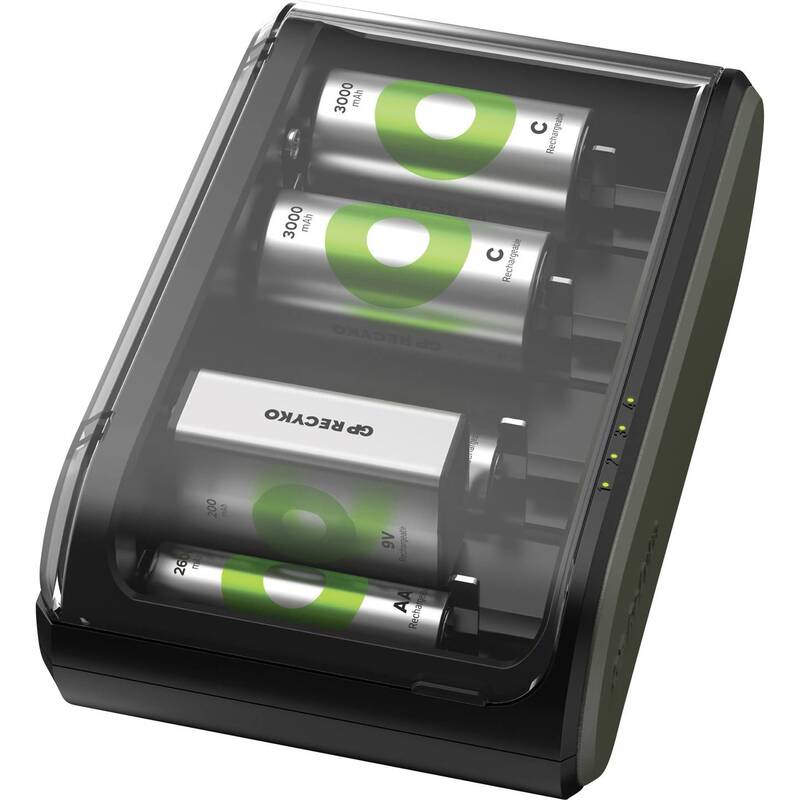 GP Ladegerät USB B631 Universal Akkuladegerät Batterieladegerät NiMH 6 Schächte - 4891199223426
