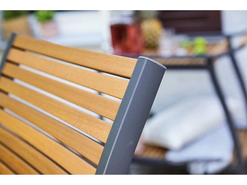 Gartenstuhl Bonlee aus Holz FSC stapelbar mit Armlehnen Stuhl Lehnstuhl Outdoor - 4007873339578