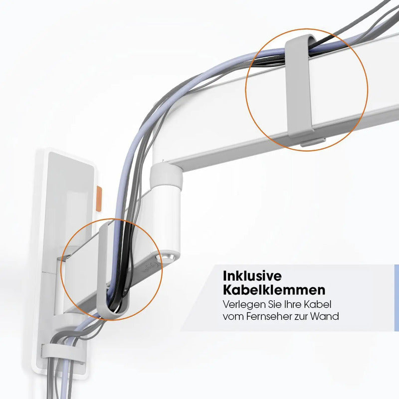 Vogel's TV-Wandhalterung Schwenkbar Neigbar für 32-65 Zoll Fernseher weiß 25kg - 8712285347801