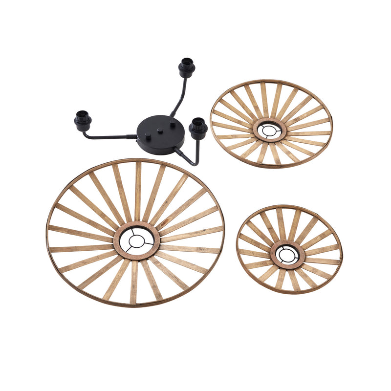 Lindby Wandleuchte Evandor LED Wandlampe 3-flammig dimmbar naturfarben Bambus - 4251911777697