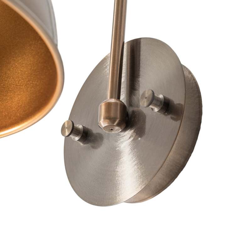 Opviq Wandleuchte Saglam altmessing 36 cm dimmbar Metall für Innenräume - 8684283492367