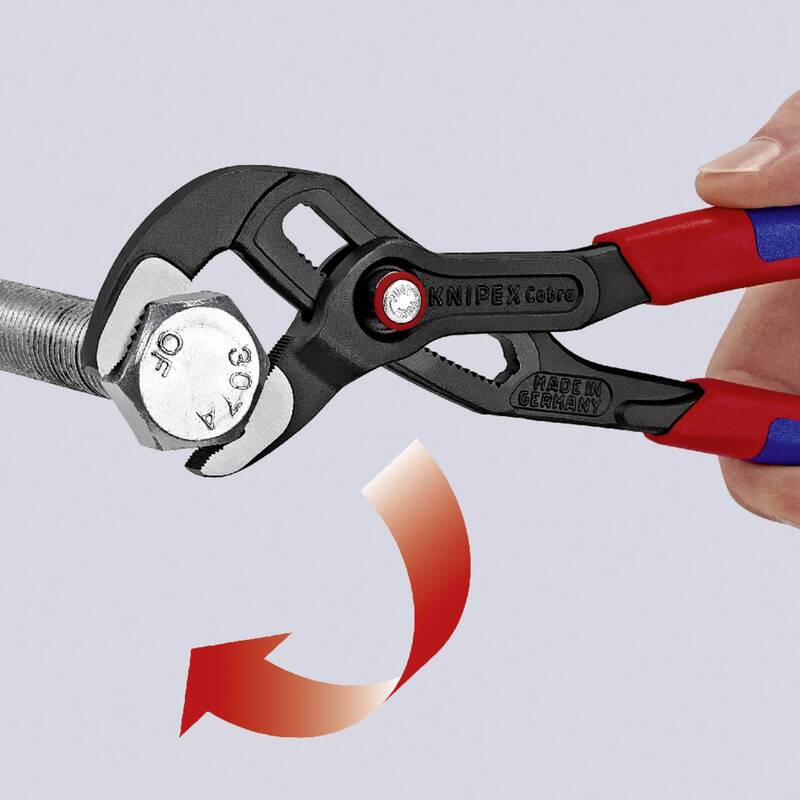 KNIPEX Wasserpumpenzange COBRA QUICKSET 250mm 50,8mm Öffnung 87 21 250 - 4003773072775