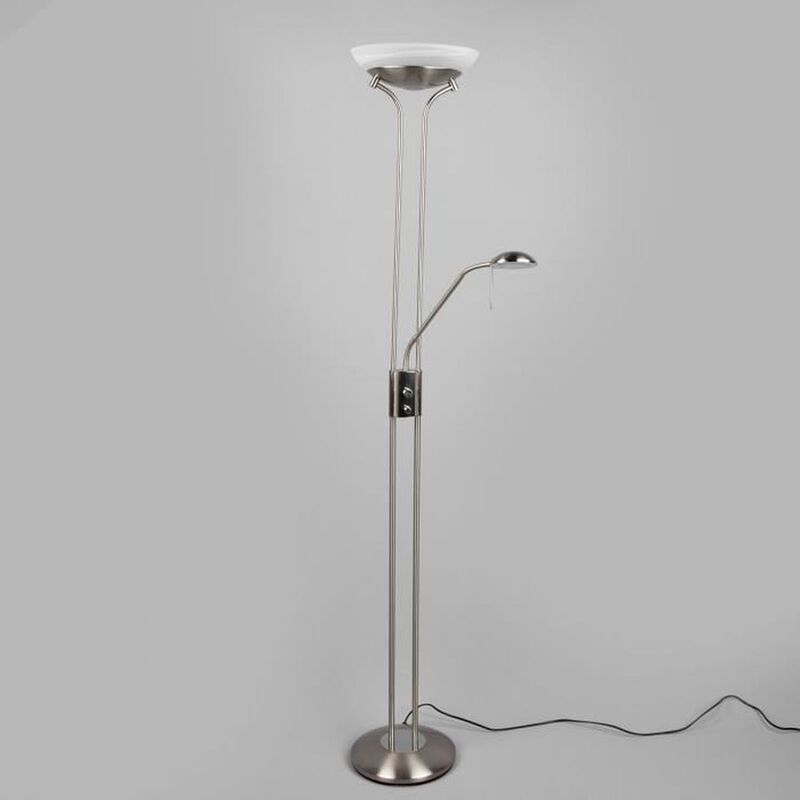 Lampenwelt Dimmbarer LED-Deckenfluter Stehleuchte Stehlampe Denise mit Leselampe - 4251096518900