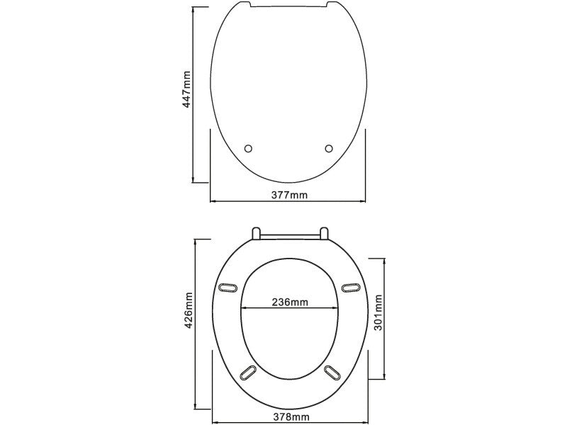 SCHÜTTE WC-Sitz Duroplast Absenkautomatik Toilettensitz weiß 37,7x44,5cm - 4008431102207