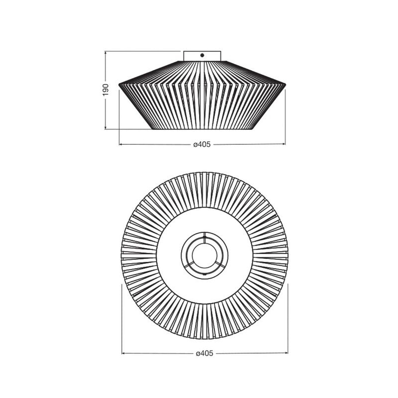 OSRAM Deckenleuchte Decor Stripes E27 Lampe Leuchte anthrazit Ø40.5cm 190mm - 4058075848085