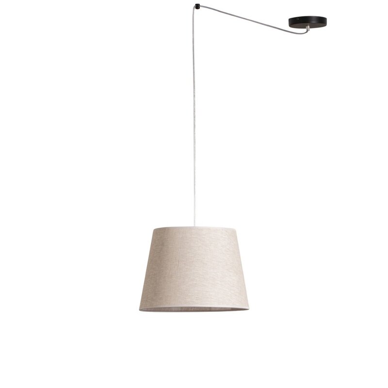 Pendellampe Ascot Hängeleuchte Deckenleuchte Stofflampe beigefarben Ø 38 cm - 5907106011006