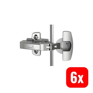 6x B-Ware HETTICH - MB-Topfscharnier, Sensys 8646i, 9094290, 110°,Kröpf. 0mm, Stahl Silb. Vernickelt