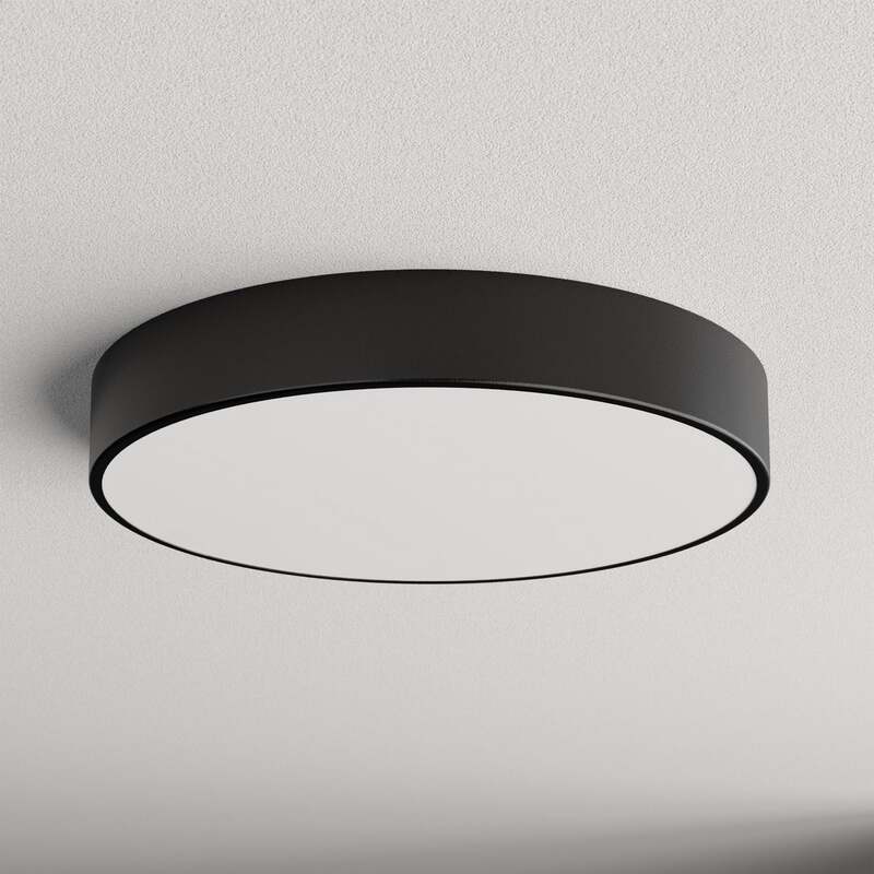 Deckenleuchte Cleo Ø 50 cm IP54 schwarz Metall E27 dimmbar 4x24W LED - 5907623601001