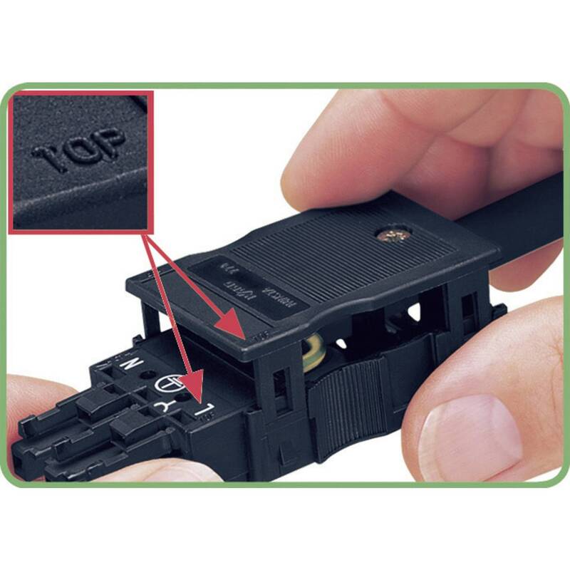 WAGO Netz-Steckverbinder WINSTA MINI Buchse 2 + PE 16 A Zugfeder schwarz  186 St. - 4045454233099