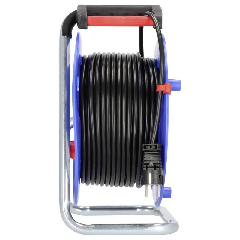 Brennenstuhl Kabeltrommel 50m Schutzkontakt-Stecker 4-fach Verlängerung schwarz - 4007123005345