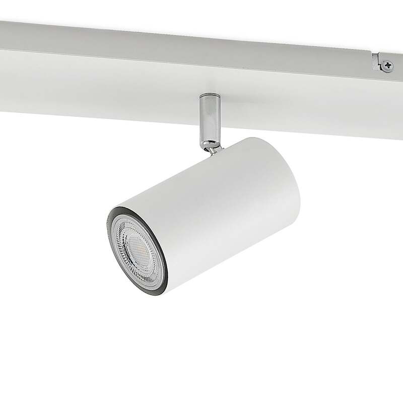 Lindby Deckenstrahler Joffrey LED 6-flammig dimmbar Aluminium Stahl weiß 116 cm - 4251911728606