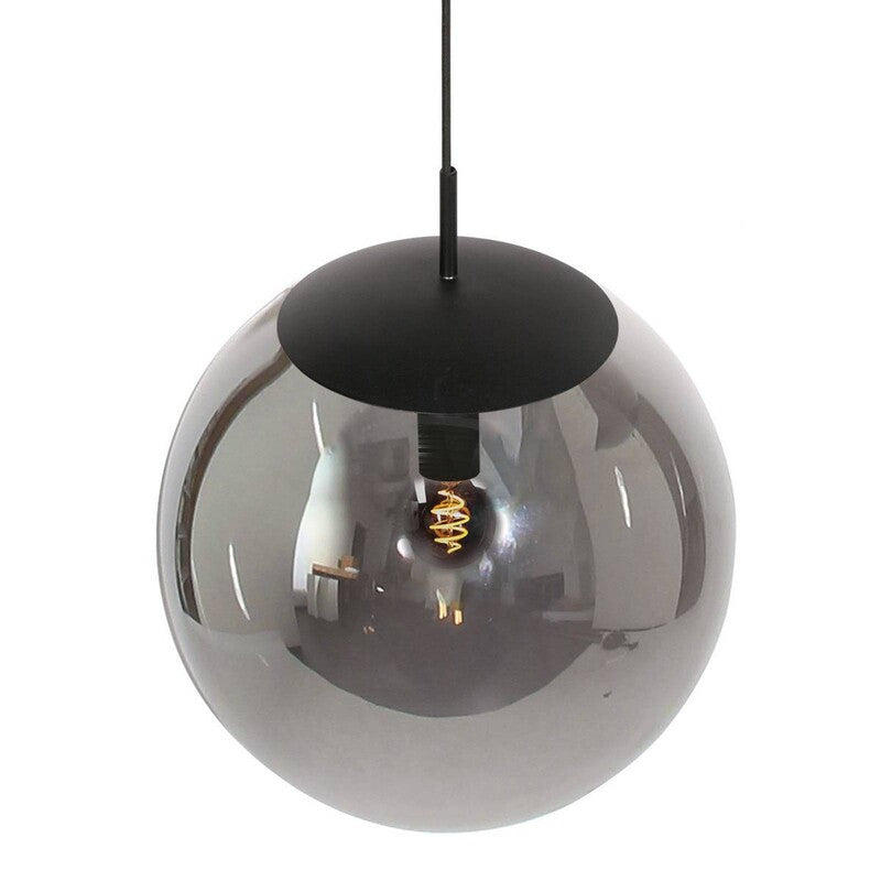 Steinhauer Hängeleuchte Bollique Pendelleuchte Lampe schwarz Ø40cm Rauchglas - 8712746177558