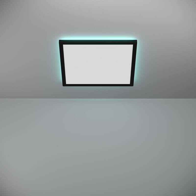 EGLO connect Deckenlampe Rovito-Z LED App dimmbar schwarz RGB CCT 39x39cm IP44 - 9008606329748