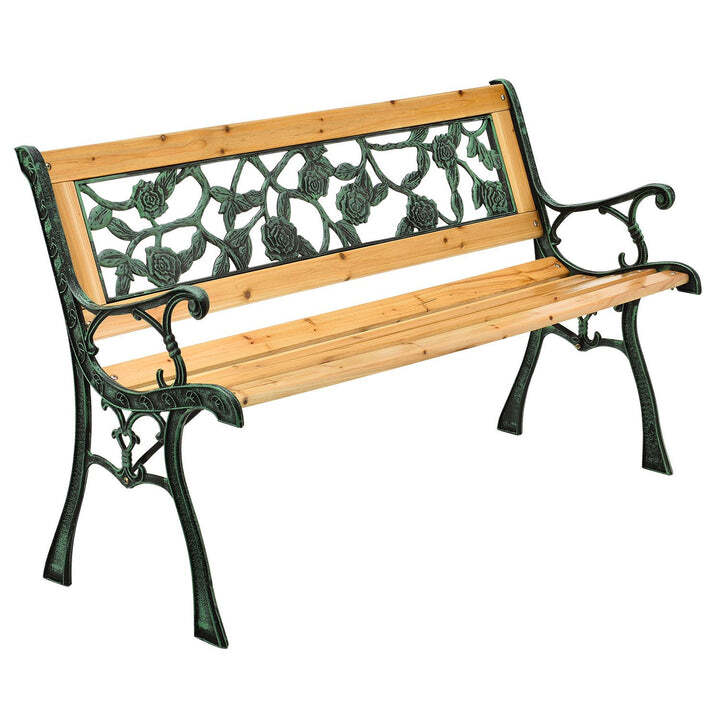 Gartenbank Venezia 2 Sitzer Parkbank Holzbank aus Tannenholz und Gusseisen - 4260565520757