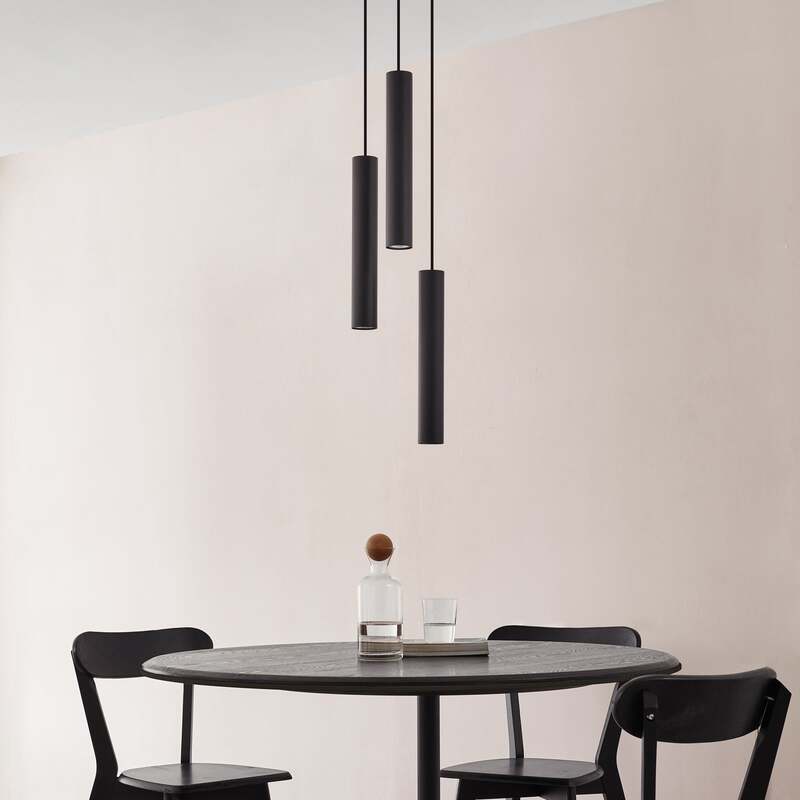 Lindby Hängeleuchte Joffrey LED Pendelleuchte Lampe dimmbar schwarz 3-flg 40cm - 4251911728637