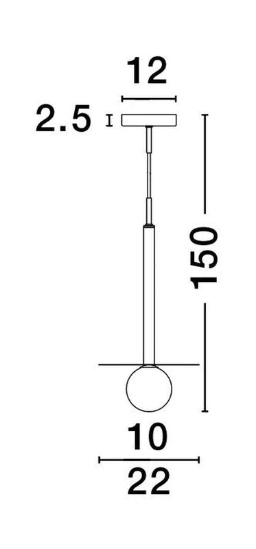 Nova Luce Pendelleuchte Hängeleuchte PIELO Gold G9 LED dimmbar 150x22 cm Lampe - 5212017435361