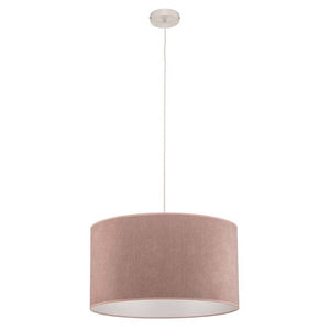B-Ware Hängeleuchte Pastell Roller rosa LED Pendelleuchte Lampe dimmbar Textil 25cm