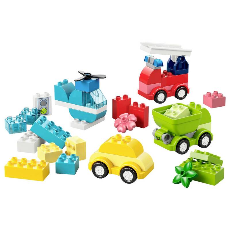 LEGO DUPLO Set Bausteine Spielzeugauto Fahrzeuge 42 Teile Hubschrauber LKW 10474 - 5702018056547