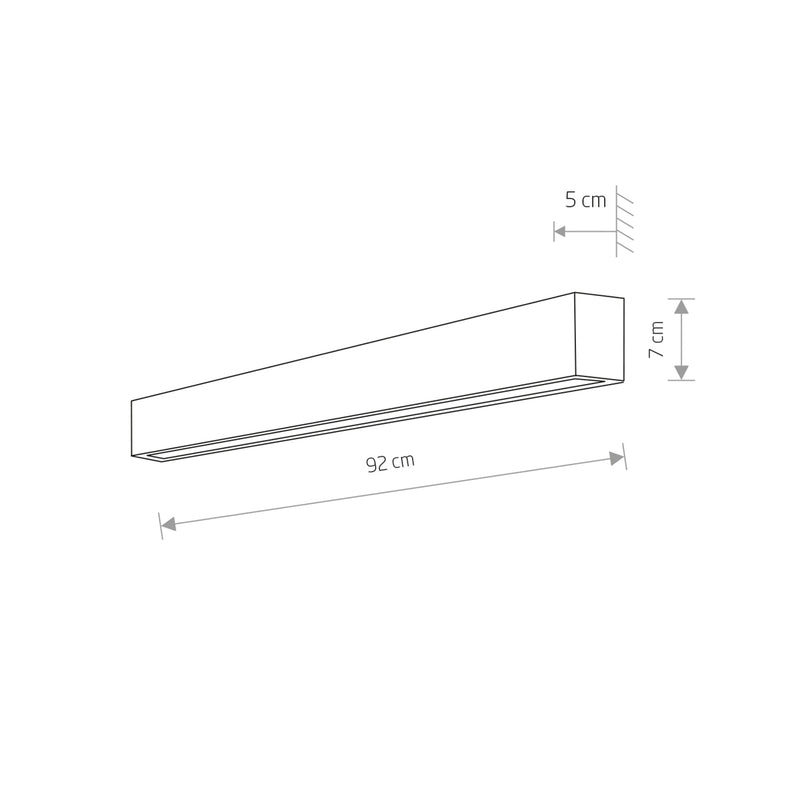 Nowodvorski-Lighting Wandleuchte Straight M LED Wandlampe Leuchte weiß 92cm - 5903139756792
