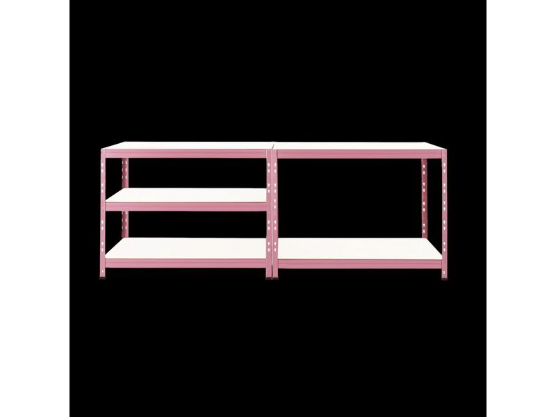 Regal Rivet M Schwerlast-Regal HDF Rosa 210kg pro Boden 180x90x40cm Regal - 8586002700756