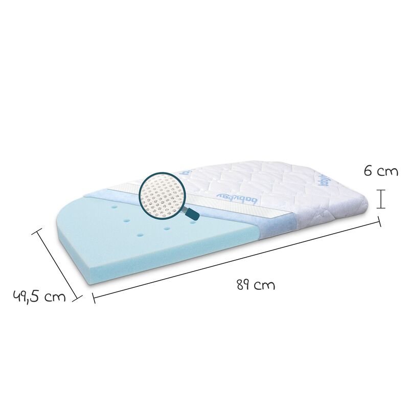 Babybay Matratze MediTex 3D Mesh Maxi Komfortschaumkern weiß 89x49,5cm - 4262356532437