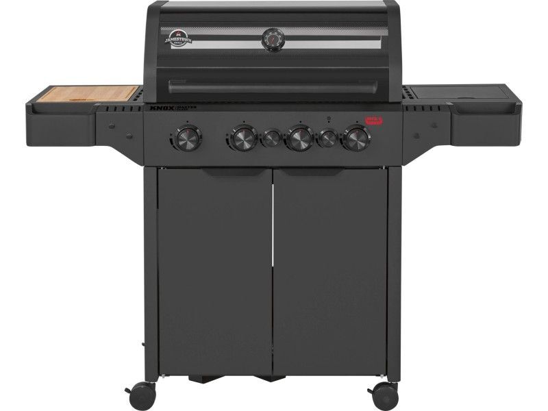 Jamestown Gasgrill KNOX Master Class 4-Brenner Gusseisen schwarz mit Abdeckhaube - 4007873299438