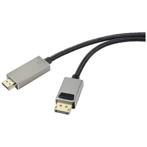 B-Ware Renkforce DisplayPort Kabel 3m HDMI Stecker UHD 8K 60Hz 4K 120Hz Schwarz RF