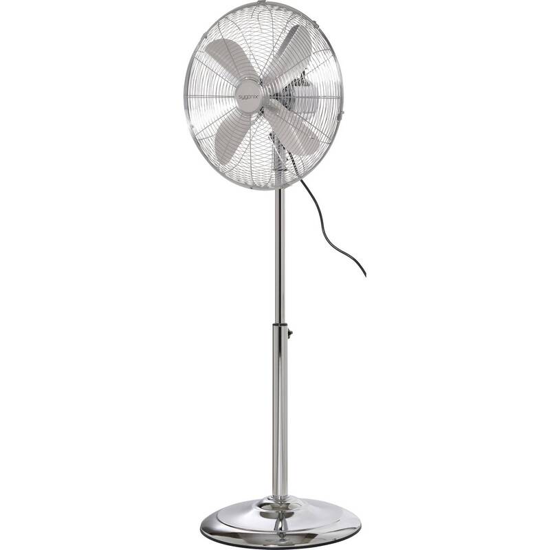 Sygonix Standventilator Ventilator höhenverstellbar schwenkbar 50W 445mm chrom - 4064161489353