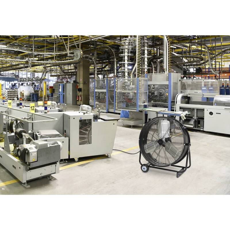 Sygonix Bodenventilator Gebläse 330W Heizgerät Lüfter schwarz schwenkbar Ø745mm - 4064161342597