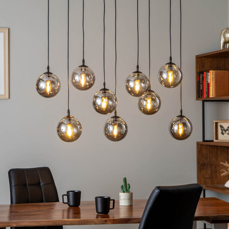 Euluna Hängeleuchte Glassy Hängelampe Pendelleuchte Lampe Leuchte 9-flammig Glas - 5901738900592