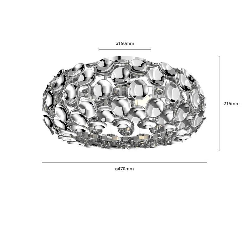 Lindby Deckenlampe Reza Hängelampe Leuchte Lampe Licht Acrylglas Chromglänzend - 4251096528510