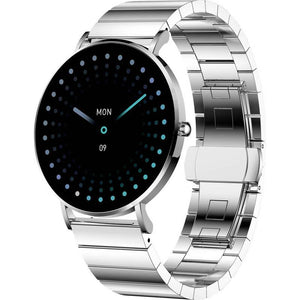 D-Ware XCOAST SIONA Smartwatch Damen Unisex minimalistische Fitnessuhr Silber
